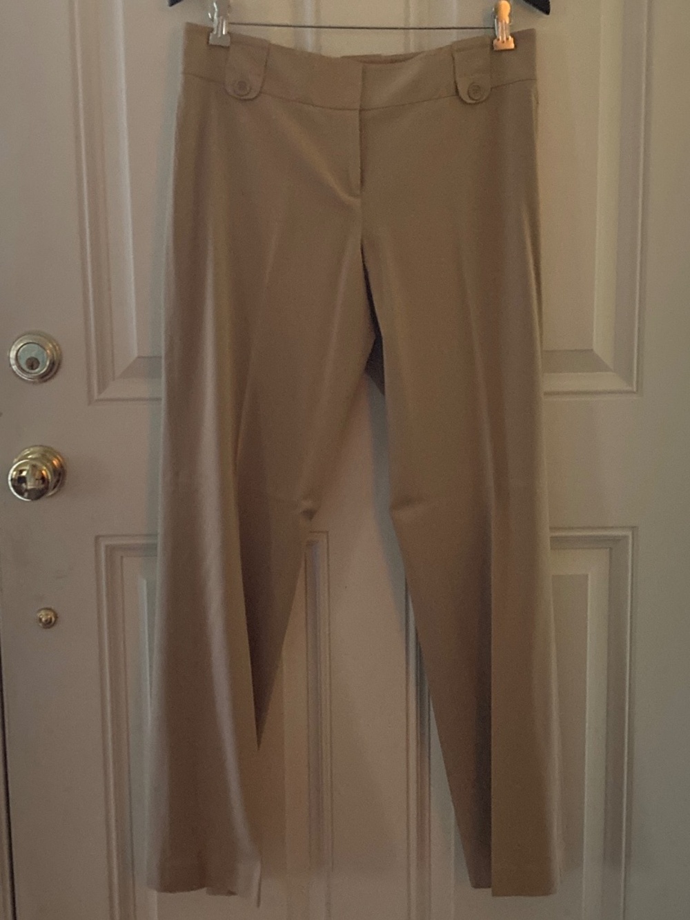 Ann Taylor LOFT Women's Marisa Boot Leg Pants/No Belt/Stretch/Beige/Size 8/EUC!
